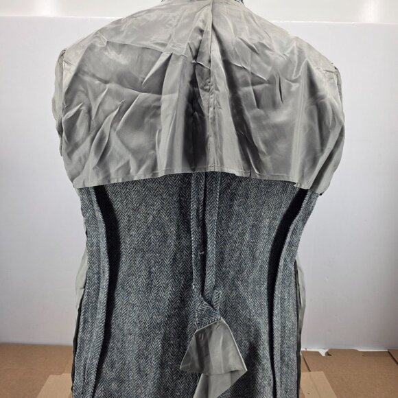 Jos A Bank Mens Harris Tweed Blue Gray Herringbone Unstructured Sports Coat 44 - Picture 7 of 10